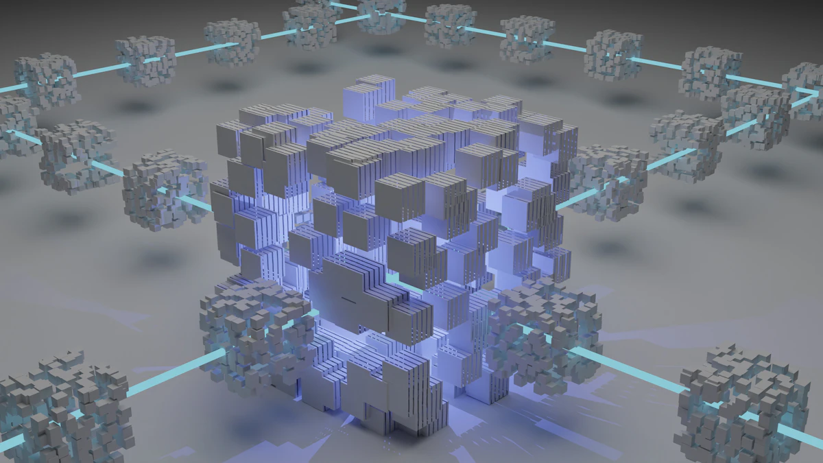Abstract visualization of an AI model